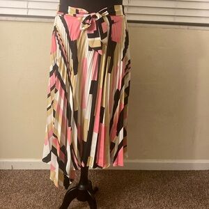 Multi color pleated skirt